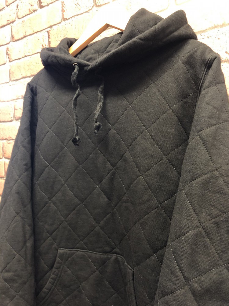 SUPREME 18AW Quilted Hooded black L