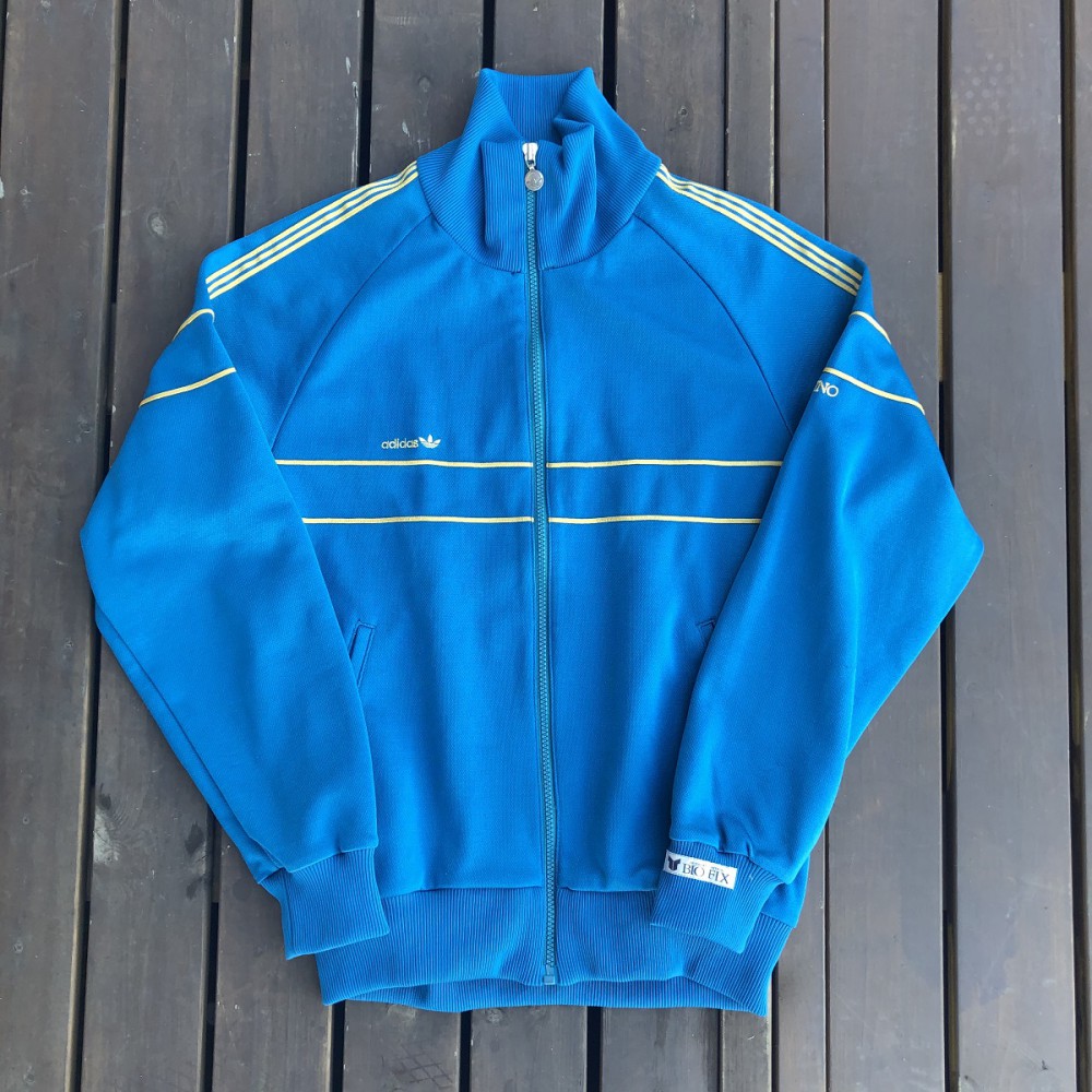 訳あり】 70s 80s 西ドイツ製 adidas デサント トラックジャケット 紺