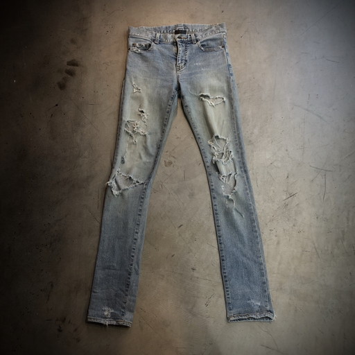 Saint Laurent Paris 15AW D02 M/SK-LW Destroyed Jeans | NEXT51三国 ...