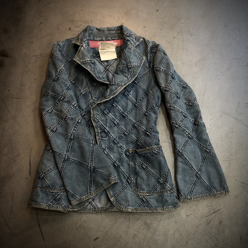 JUNYA WATANABE COMME des GARCONS MAN PINK 2005S/S Bias Patchwork Denim  Jacket | NEXT51三国ヶ丘店