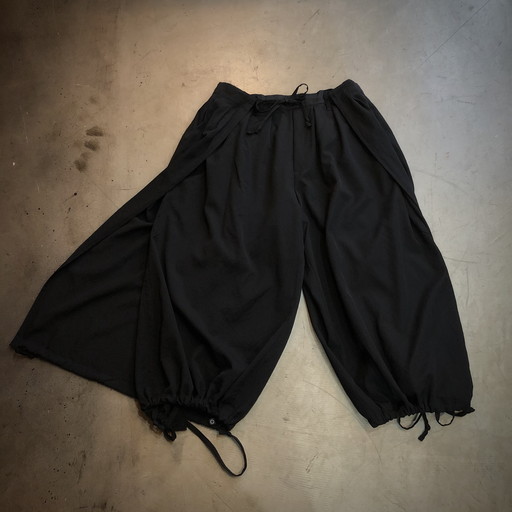 ください Yohji yohji yamamoto ラップバルーンパンツ ウールギャバ の